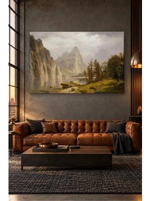 Fida Albert Bierstadt Yosemite Merced Nehri Canvas Tablo
