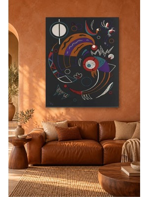 Fida Kandinsky Kuyruklu Yıldızlar Siyah Fonda Canvas Tablo