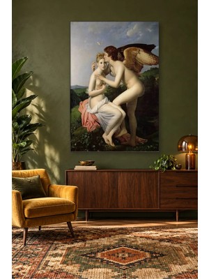 Fida Gerard Psyche ve Eros Ilk Öpücük Canvas Tablo