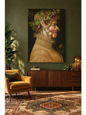 Fida Arcimboldo Meyve ve Sebzelerden Yaz Portresi Canvas Tablo