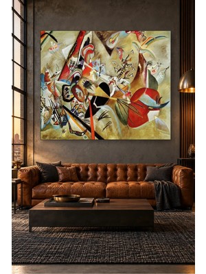 Fida Kandinsky Grinin Içinde Soyut Kompozisyon Canvas Tablo
