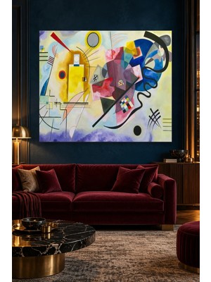 Fida Kandinsky Sarı Kırmızı Mavi Canvas Tablo