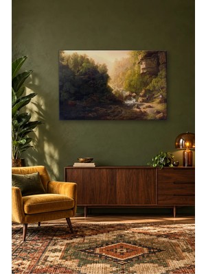 Fida Francis Danby Kayalık Vadide Çağlayan Canvas Tablo