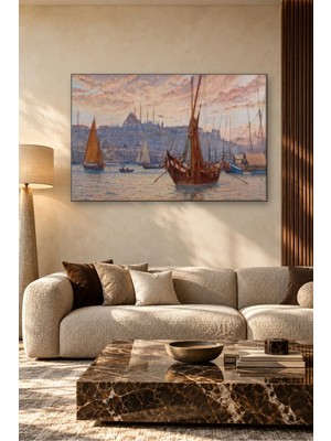 Fida Tristram Ellis Haliç'te Yelkenliler Canvas Tablo