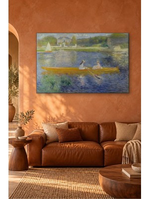 Fida Renoir Seine Nehrinde Sarı Kayık Canvas Tablo