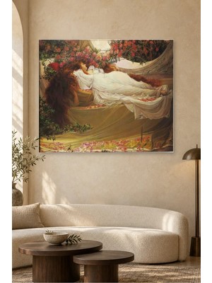 Fida Güller Altında Uyuyan Kız Canvas Tablo