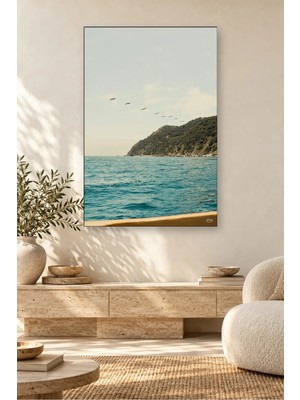 Fida Turkuaz Deniz ve Yeşil Burun Canvas Tablo