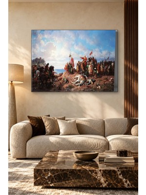 Fida Deniz Kıyısında Savaş Sonrası Osmanlı Ordusu Canvas Tablo
