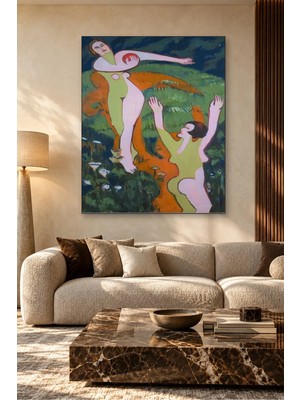 Fida Ernst Ludwig Kirchner Top Oynayan Kadınlar Canvas Tablo