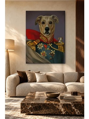 Fida Omzunda Fareyle General Köpek Canvas Tablo