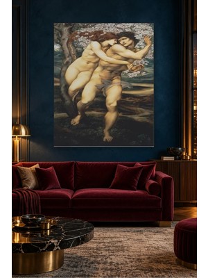 Fida Burne-Jones Badem Ağacında Phyllis ve Demophoon Canvas Tablo