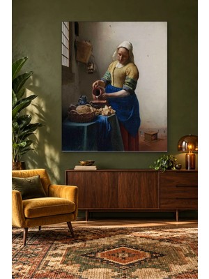 Fida Vermeer Süt Döken Kadın Canvas Tablo