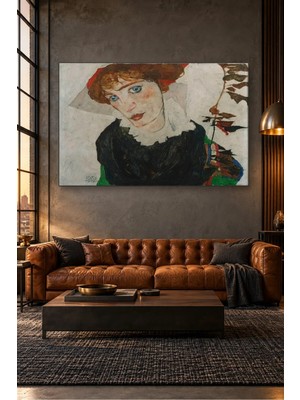 Fida Egon Schiele Wally Neuzil Portresi Canvas Tablo