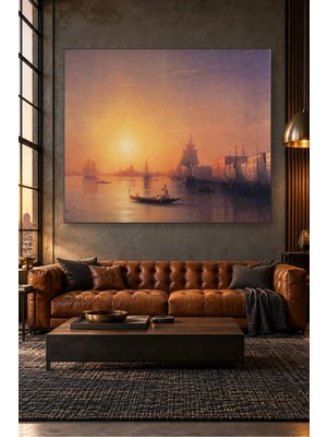 Fida Ayvazovski Gün Batımında Venedik Limanı Canvas Tablo