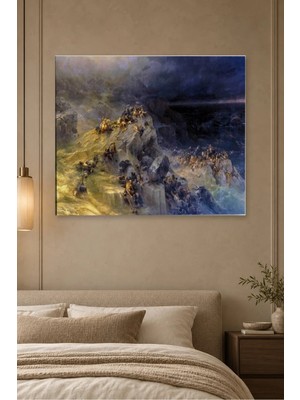 Fida Ayvazovski Tufanda Kayalara Sığınanlar Canvas Tablo