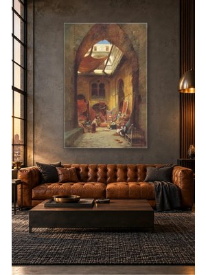 Fida Corrodi Kemerli Çarşıda Halı Tüccarları Canvas Tablo