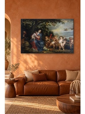 Fida Van Dyck Mısır'a Kaçışta Dinlenen Kutsal Aile Canvas Tablo