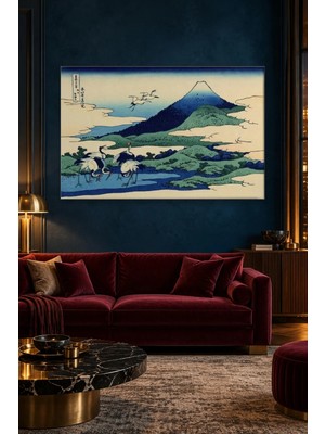 Fida Hokusai Fuji Dağı ve Turnalar Canvas Tablo