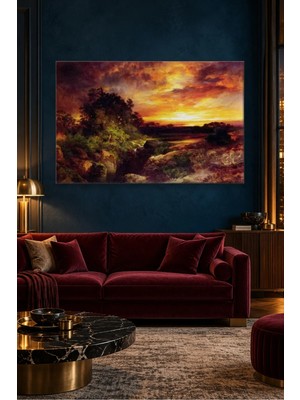 Fida Thomas Moran Büyük Kanyon Yakınında Gün Batımı Canvas Tablo