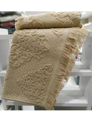 Çelik Ticaret Özdilek (2 Adet) Delfino Saçaklı El Yüz Havlusu 50X90CM Bej