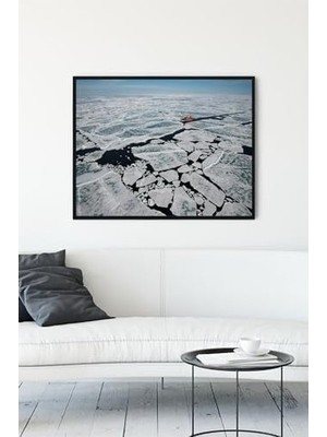 Çelik Ticaret (PSTER11884) Kuzey Kutbu Manzara Çerçeveli Tablo 3 (50X70CM)