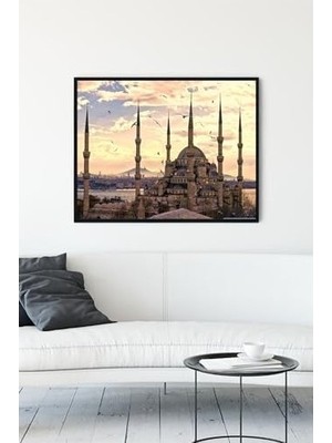 Çelik Ticaret (PSTER13440) Ahmet Camii Çerçeveli Tablo 5 (30 x 40CM)