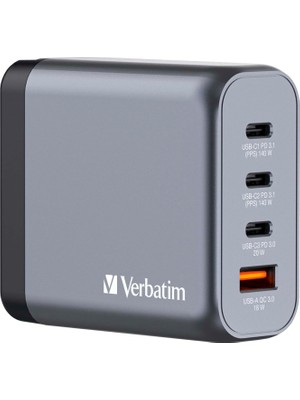 Çelik Ticaret GNC-140 Gan Charger 140W With 2 x Usb-C® Pd 140W / 1 x Usb-C® Pd 20W / 1 x Usb-A Qc 3.0 (Eu/uk/us)