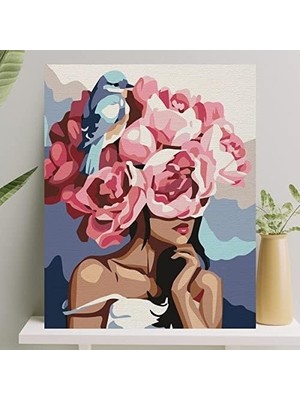 Çelik Ticaret Hobi Sanat Sayılarla Boyama Tuval Seti Fırça Boya Dahil (Çıtalı) 40X50 cm - Manolya