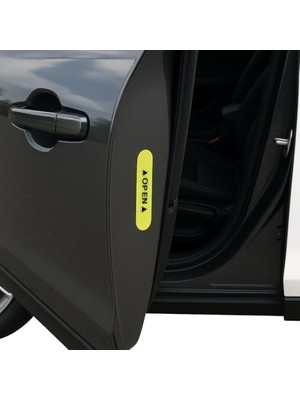 Çelik Ticaret Reflektif Araç Kapı Uyarı Stickerı 2'li Set – Gece Görünür Güvenlik Bandı | Yapışkanlı, Suya Dayanıklı, “open” Yazılı | Kapı Açılınca Uyarı Etiketi –