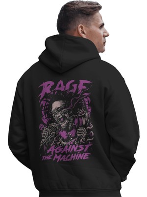 Sevbano Rage Against The Machine Rock Metal Müzik Grubu Baskılı Unisex Oversize Premium Hoodie Sweatshirt