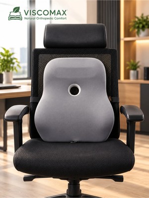 Viscomax Ortopedik Visco Oto Sırt Bel Destek Minderi – Sürücü ve Yolcu Için Ergonomik Konfor