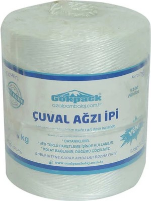 Colezium Çuval Ağzı Ipi Yüzde 100 Fibrilizeli Naylon Ip Beyaz 1000 gr 1 Adet