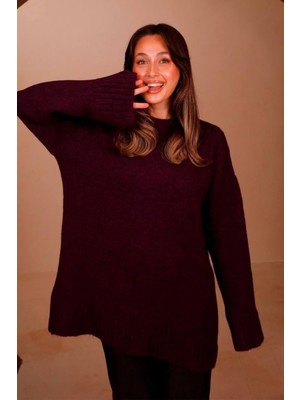 Balenbi Kadın Bisiklet Yaka Salaş Kesim Basic Yumoş Triko Tunik 8560 - Premium Seri