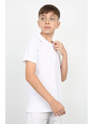 Wikimiki Kız Çocuk Polo Yaka Basic Kısa Kollu Çocuk T-Shirt