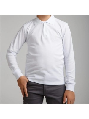 Bluemoor Kız Çocuk Uzun Kollu Polo Yaka T-Shirt
