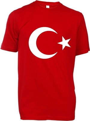 Erez Türk Bayraklı Çoçuk T-Shirt Ayyıldızlı Kız Çocuk