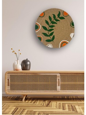 Duvar Süsü, Duvar Tabağı, Jüt Dekor, Afrika, Bohem, Çok Renkli-2 35 x 35