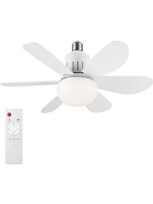 Lodos 62W Dimlenebilir Kumandalı Fan LED Ampul – 3 Renk Modlu, E27 Duylu, 6400K-4000K-3200K, 6750