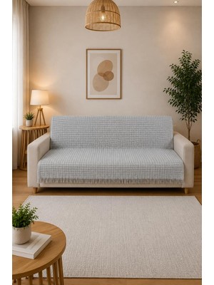 Çift Taraflı Buldan Dokuma Pamuklu Koltuk Örtüsü 170X210 cm – Çekyat Örtüsü Geometrik Des