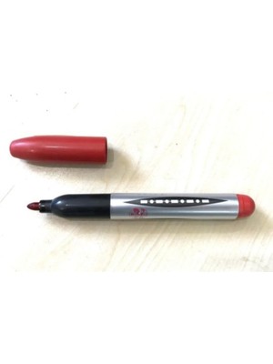 Permanent Marker Kalemi, Kırmızı, 10 Adet Set, Kalıcı Keçeli Kalem