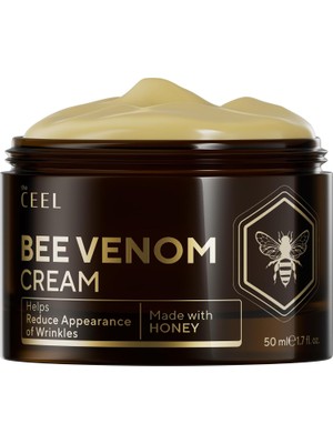 Ceel Bee Venom ve Ballı Yüz Kremi 50 ml - Çoklu Hyalüronik Asit ve Seramid Içeren Nemlendirici, Pürüzsüzleştirici Günlük Bakım Kremi