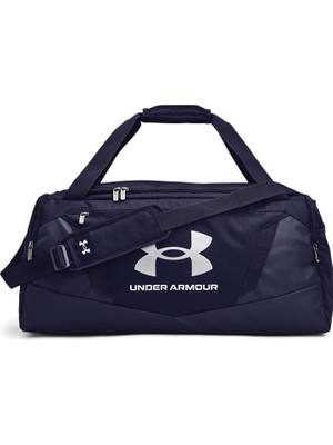 Ua Undeniable 5.0 Duffle Unisex Yetişkin Spor Çantası, Midnight Navy / Midnight Navy / Metallic S