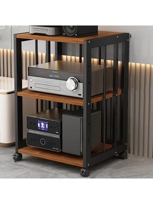 Tr Raf Kayıt Standı, Premium 5 Katmanlı Tekerlekli Stand - Kayıt Oyuncuları, Oyun Konsolları,