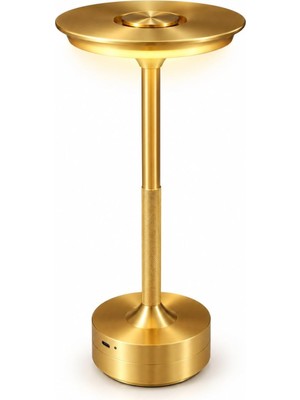 Tr Toronto Şarjlı Dokunmatik Masa Lambası 2W – 3 Renk Işık, USB Şarjlı Gold LED Masa Lambas