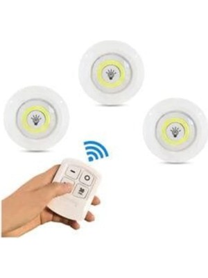 LED Işık Kablosuz Uzaktan Kumandalı LED Ampul Seti 3'lü Set