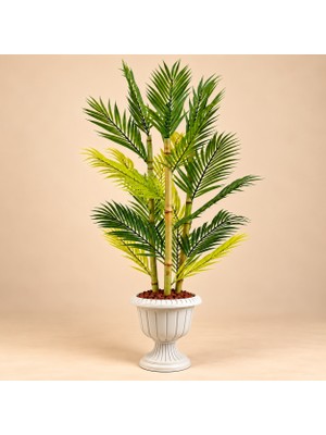 Erhan Flowers Yapay Palmiye Arekası Bambu Gövdeli 160 cm 30 Yapraklı