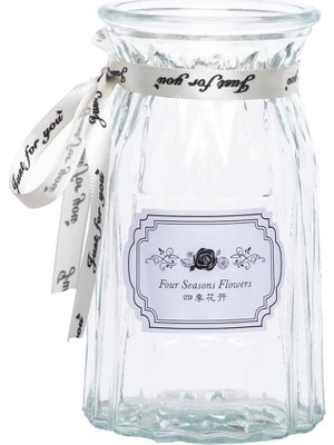 DHZ90220 Dekoratif Cam Vazo Şeffaf 14CM-400ML