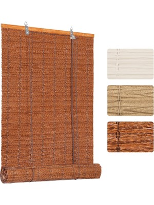 Panama Rattan Stor Perde, Doğal Hasır Desen,jaluzi,uv Dayanıklı Özel Plastik Malzeme,su ile Tem