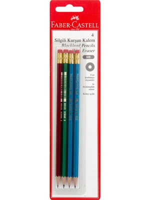 Faber Castell Kurşun Kalem 4'lü Silgili 5 Adet