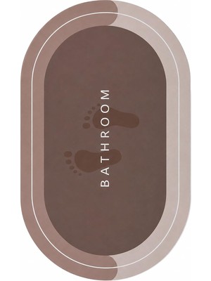 Sihirli Banyo Paspası, Su Emici, Kaymaz Tabanlı, Farklı Model Seçenekleri (Oval-2)